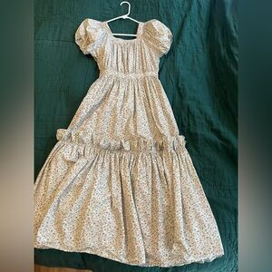 Doen (sample dress) Green Summer Necter Cream Floral Casual Dress